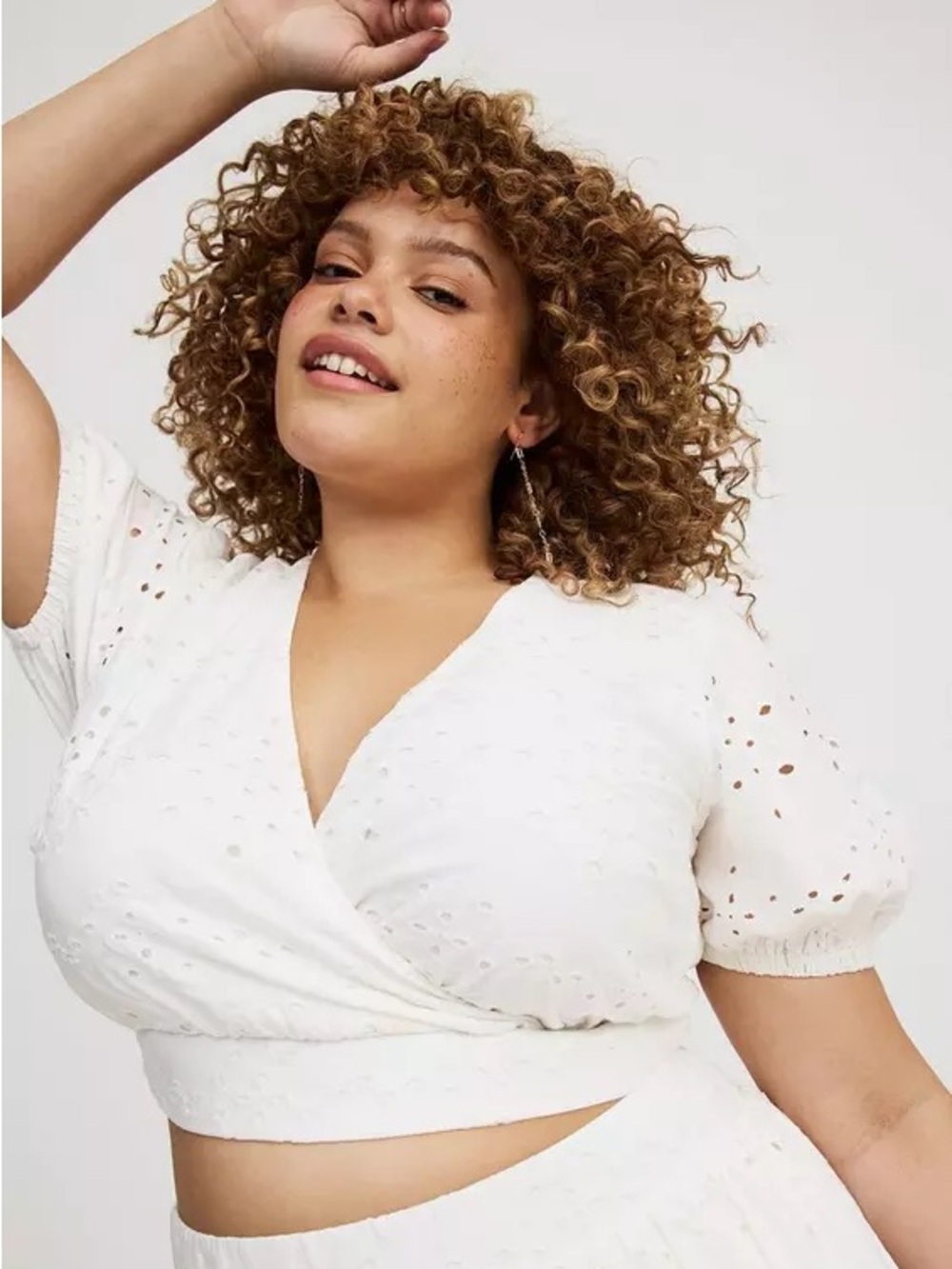Torrid Wash Challis Surplice Front Scallop Top